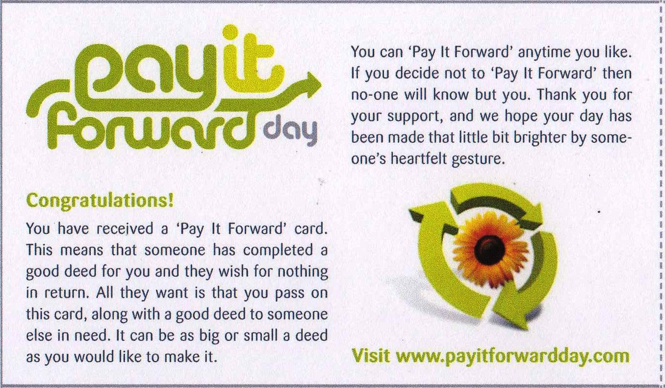 pay it forward cards